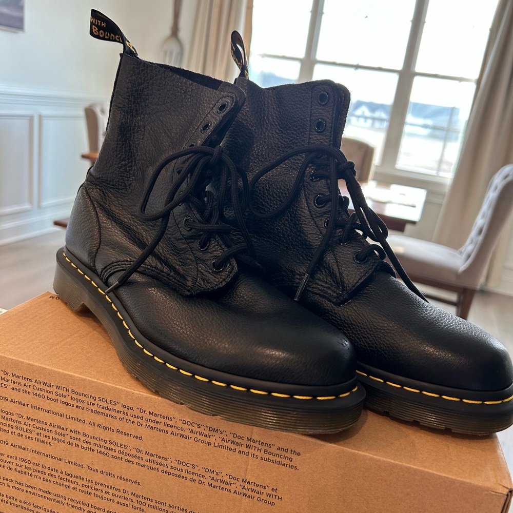 Dr. Martens Black Textured Boots